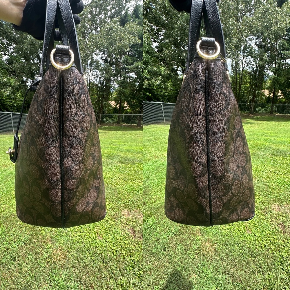 ***Sale*** Coach Brown and Black Signature Tote Bag - Picture 9 of 9